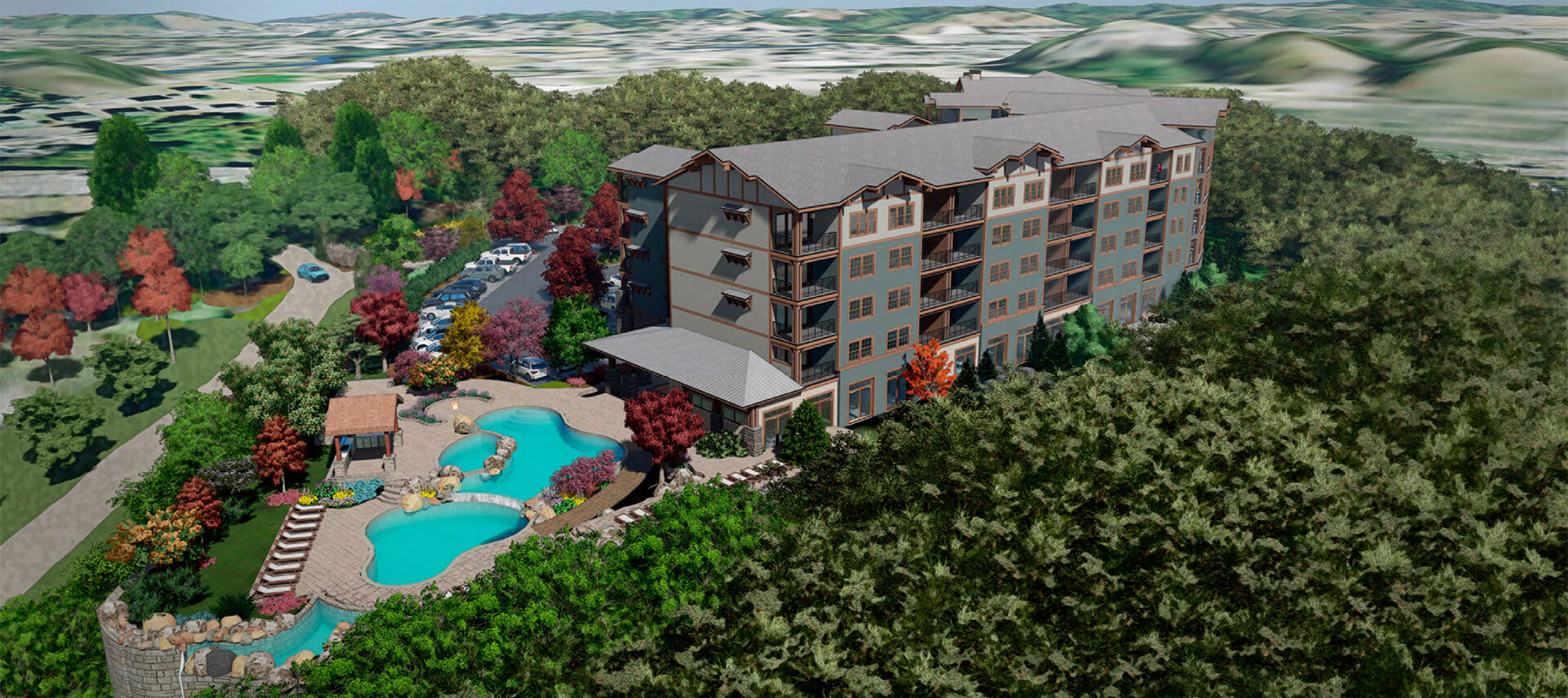 kiosk-MSL-mill-springs-lodge-back-side-exterior-pool-rendering